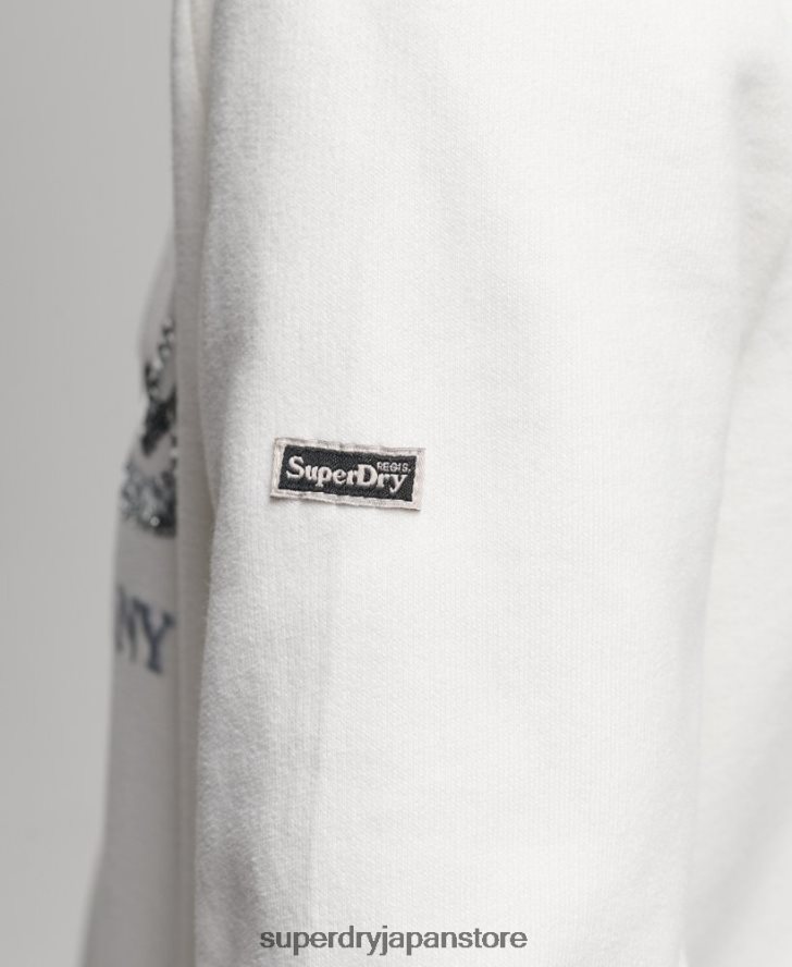 グラフィックロゴ スパークル パーカー 女性 Superdry 衣類 クリーム 2J62PZ5945