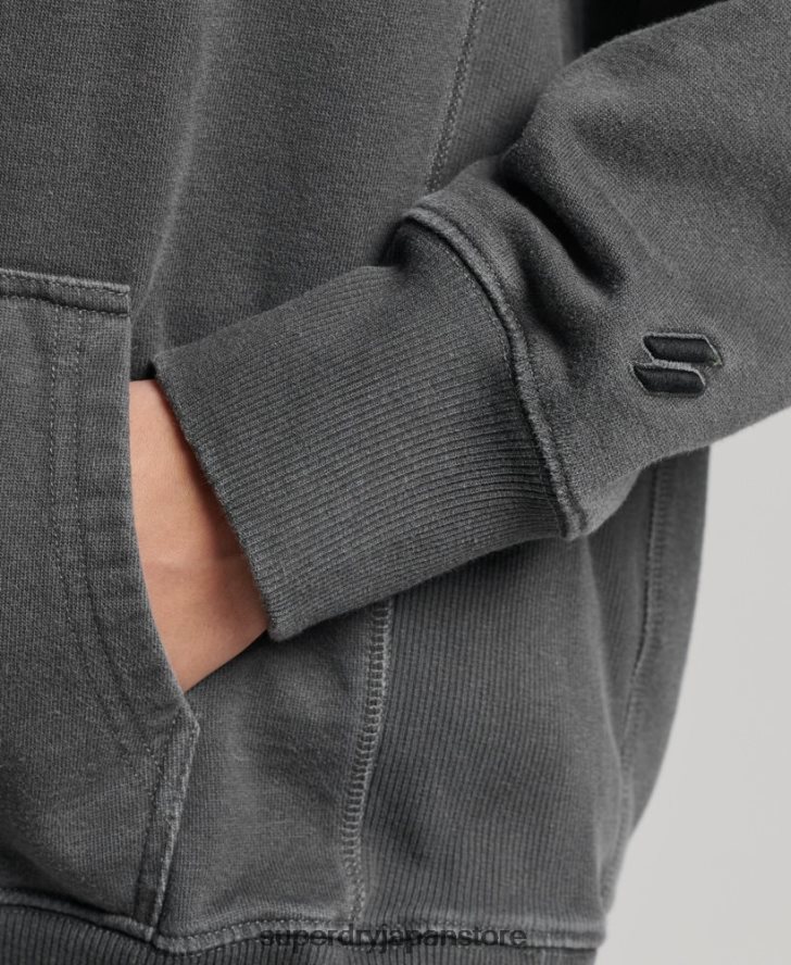 コードロゴガーメントダイオーバーサイズパーカー 女性 Superdry 衣類 黒 2J62PZ5950