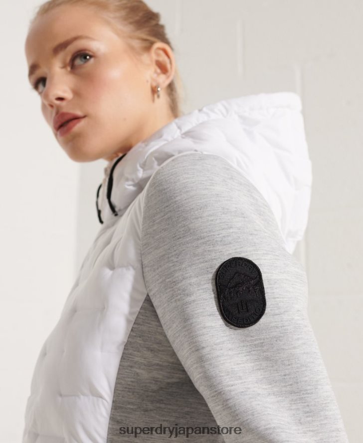 ストームソニックハイブリッドパーカー 女性 Superdry 衣類 白 2J62PZ5951