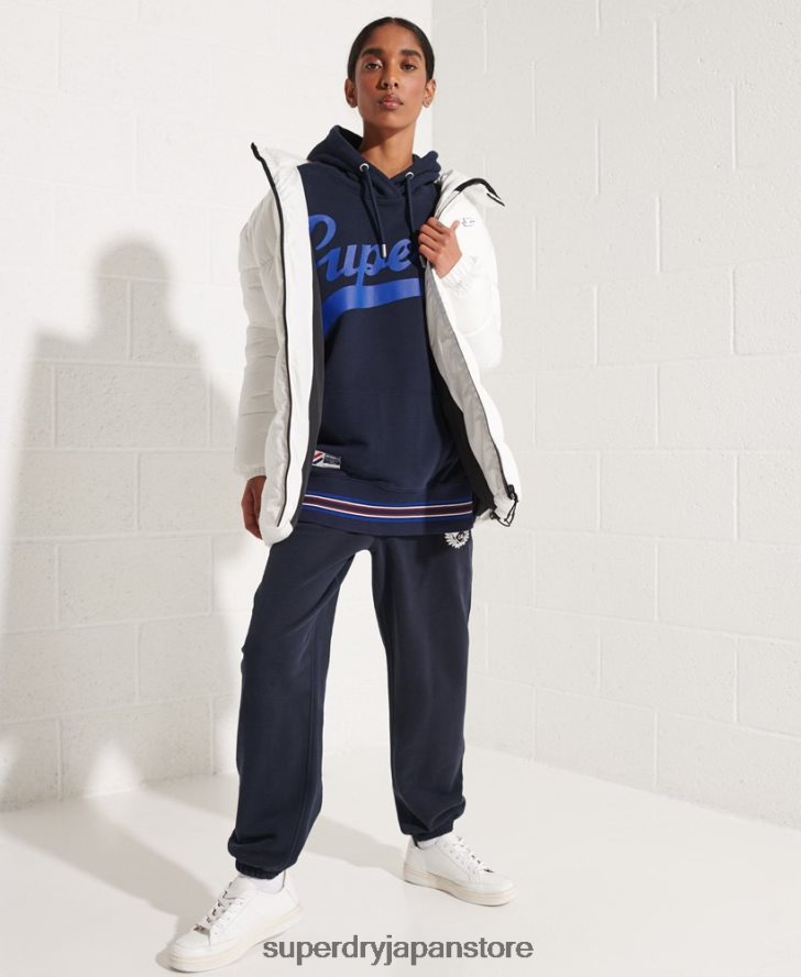 ストライアウトオーバーサイズパーカー 女性 Superdry 衣類 海軍 2J62PZ5964