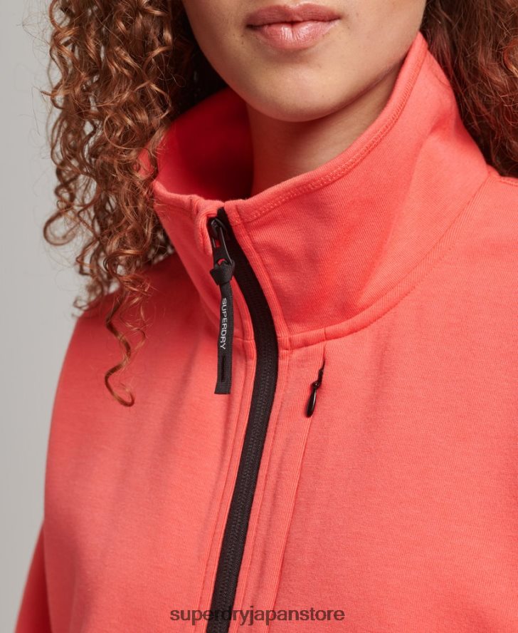 テックバットウィングハーフジップスウェットシャツ 女性 Superdry 衣類 コーラル 2J62PZ5965