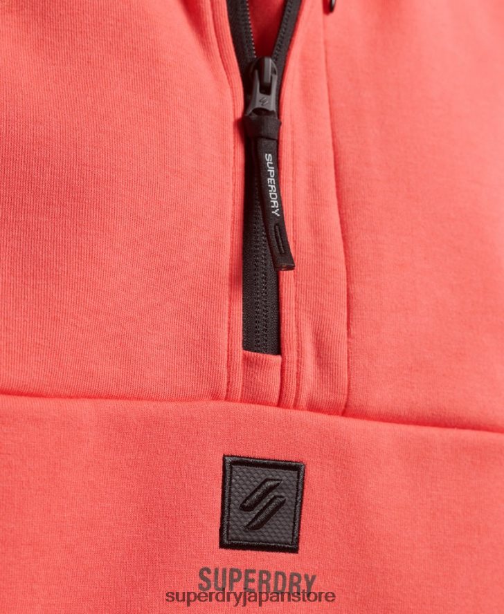 テックバットウィングハーフジップスウェットシャツ 女性 Superdry 衣類 コーラル 2J62PZ5965
