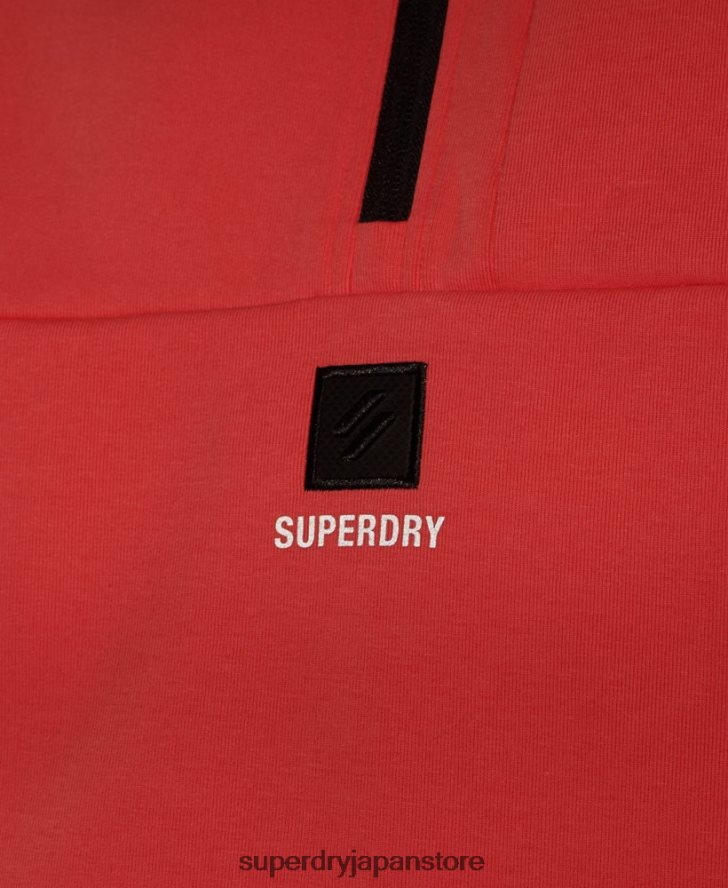 テックバットウィングハーフジップスウェットシャツ 女性 Superdry 衣類 コーラル 2J62PZ5965