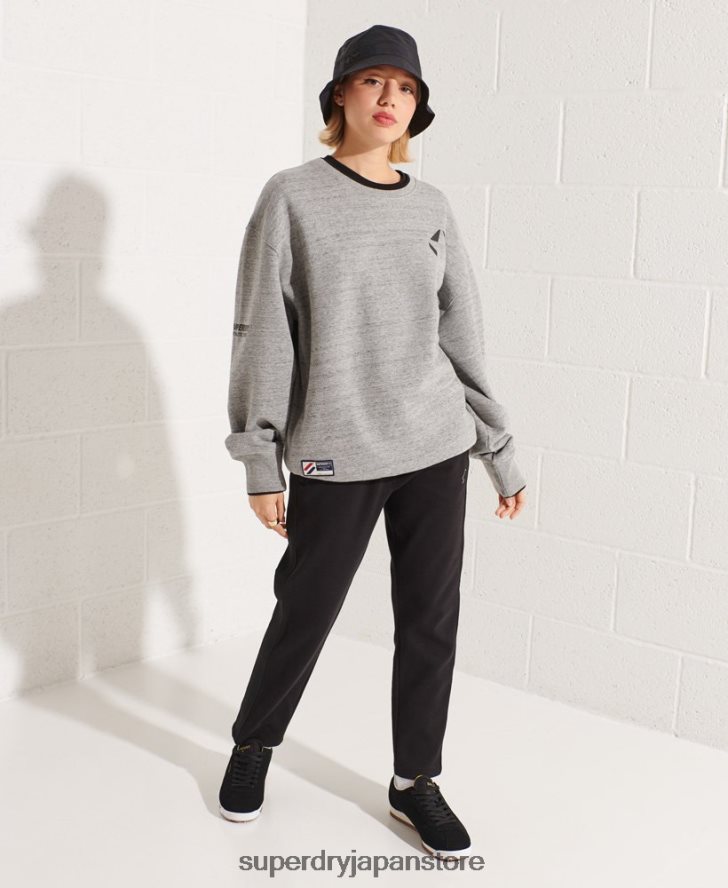 ストラックアウト オーバーサイズ クルースウェットシャツ 女性 Superdry 衣類 ライトグレー 2J62PZ5966
