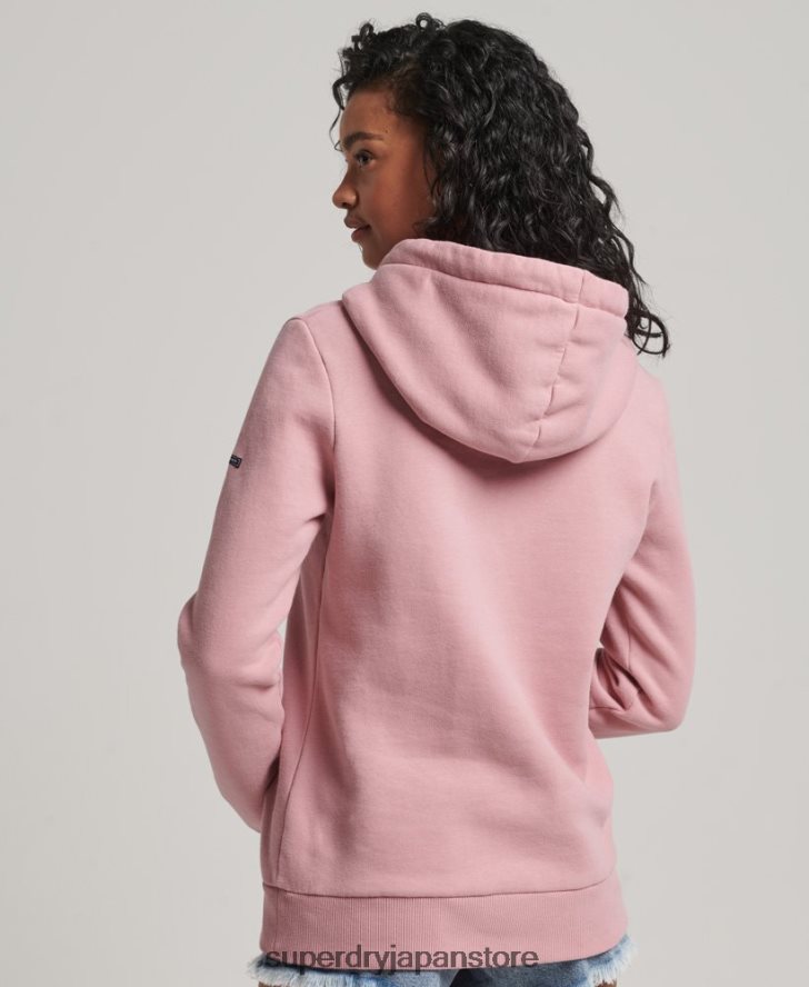 オーガニックコットンコアロゴパーカー 女性 Superdry 衣類 ピンク 2J62PZ5967