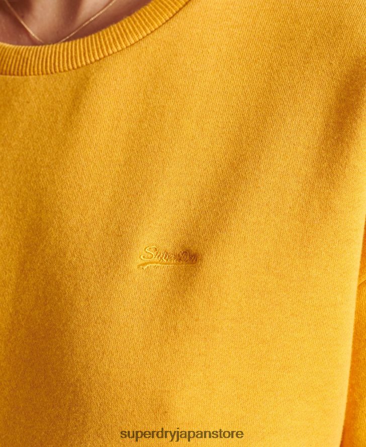 ヴィンテージロゴ刺繍ポケットクルースウェットシャツ 女性 Superdry 衣類 黄色 2J62PZ5969