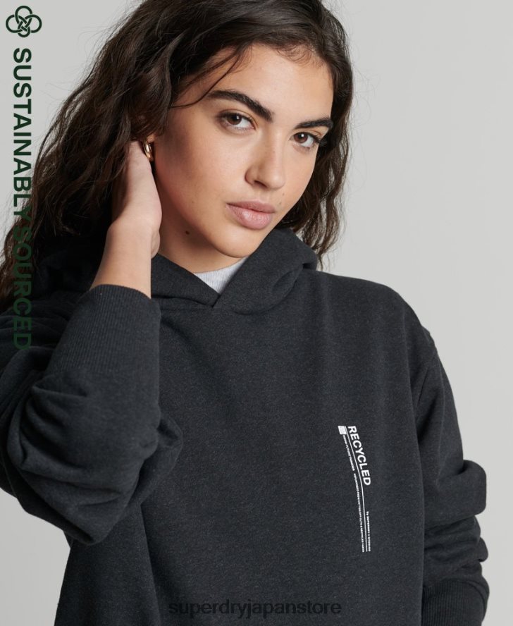 リサイクルマイクロサイドパーカー 女性 Superdry 衣類 黒 2J62PZ5974