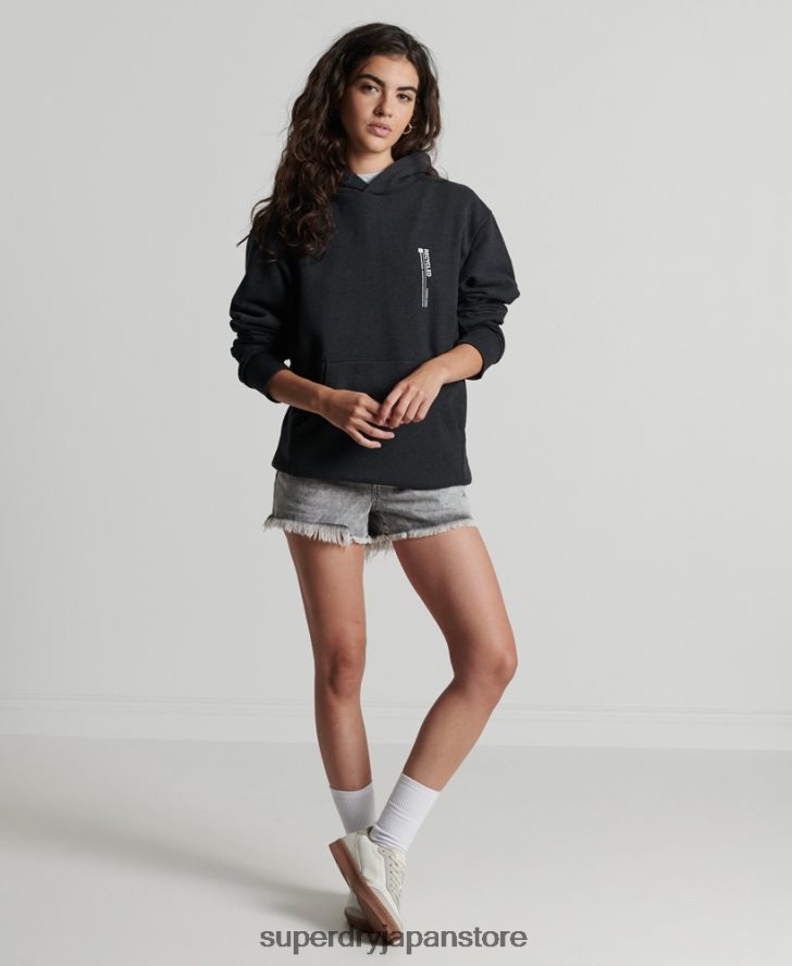 リサイクルマイクロサイドパーカー 女性 Superdry 衣類 黒 2J62PZ5974