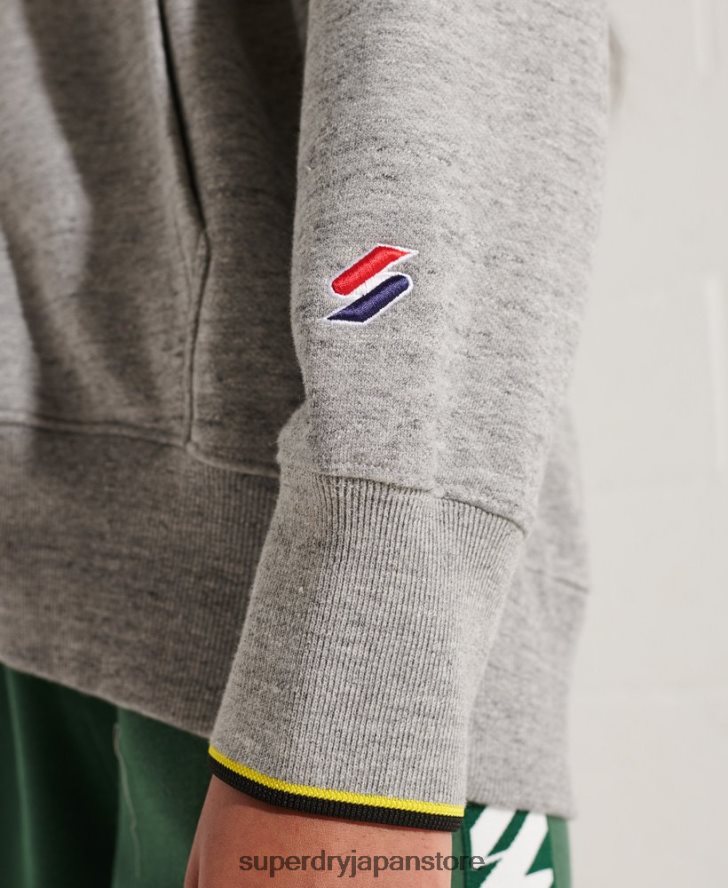 ストライアウトオーバーサイズパーカー 女性 Superdry 衣類 ライトグレー 2J62PZ5976