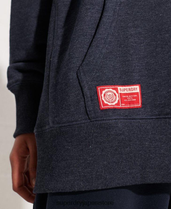 カレッジグラフィック クロップパーカー 女性 Superdry 衣類 青 2J62PZ5977