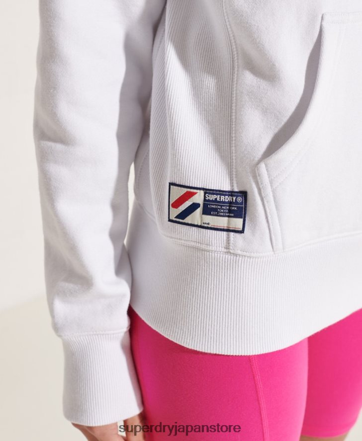 バーシティアーチ モノパーカー 女性 Superdry 衣類 白 2J62PZ5979