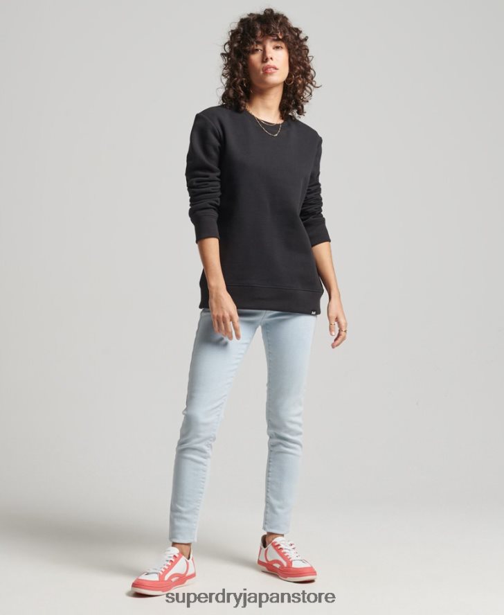 オーガニックコットン ヴィンテージ クルースウェットシャツ 女性 Superdry 衣類 黒 2J62PZ5981