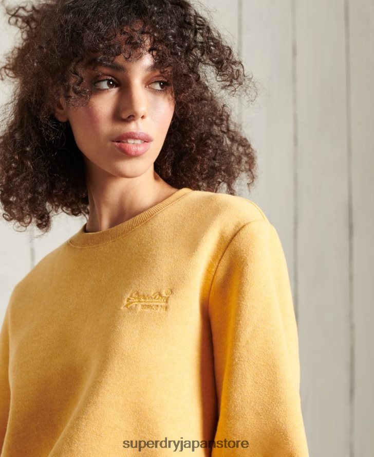 オレンジレーベルのクラシックスウェットシャツ 女性 Superdry 衣類 黄色 2J62PZ5983
