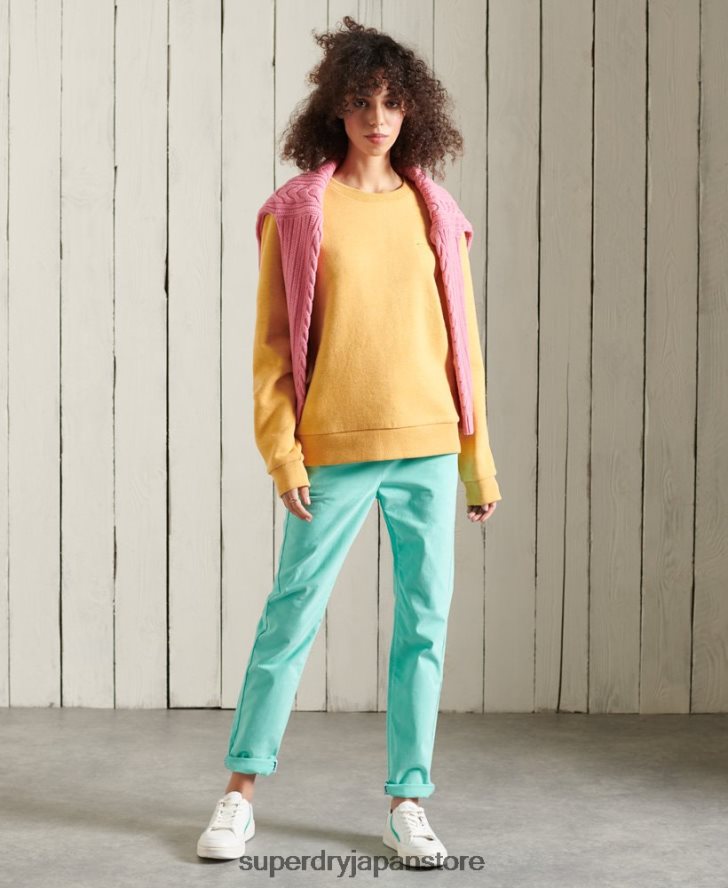 オレンジレーベルのクラシックスウェットシャツ 女性 Superdry 衣類 黄色 2J62PZ5983