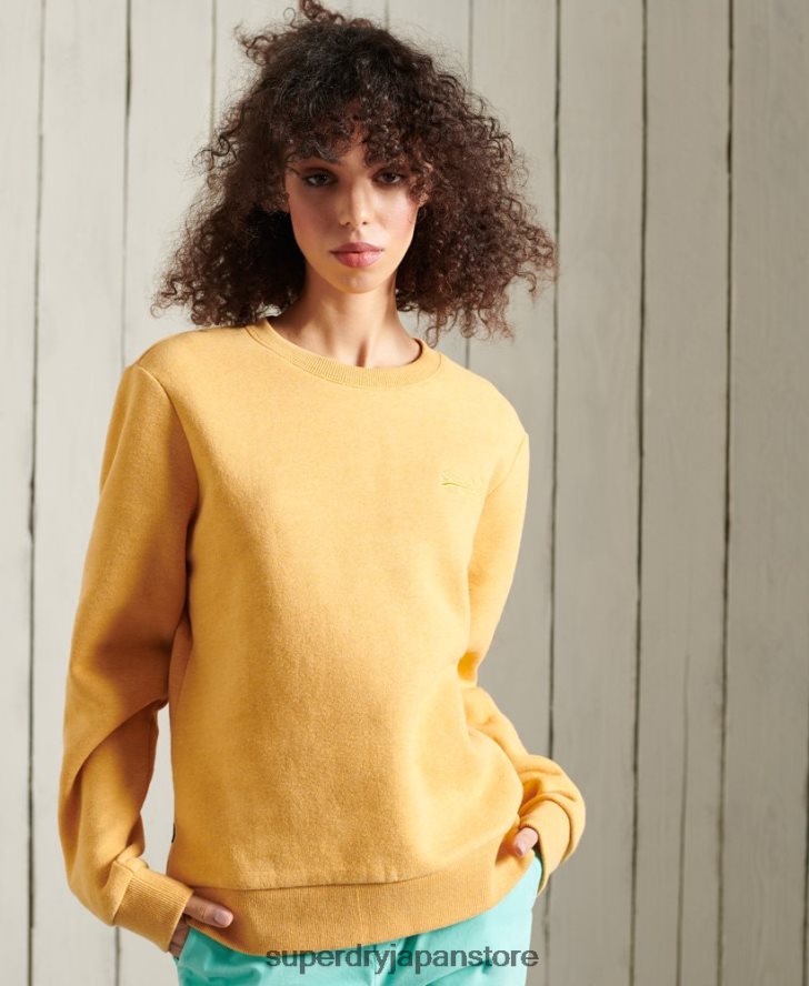オレンジレーベルのクラシックスウェットシャツ 女性 Superdry 衣類 黄色 2J62PZ5983