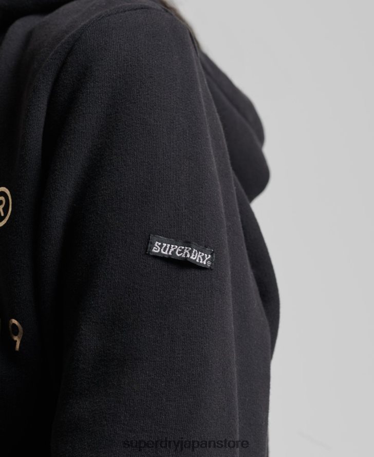 会場関心パーカー 女性 Superdry 衣類 黒 2J62PZ5985