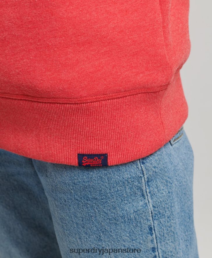 オーガニックコットン エッセンシャル ロゴ クルー スウェットシャツ 女性 Superdry 衣類 赤 2J62PZ5987