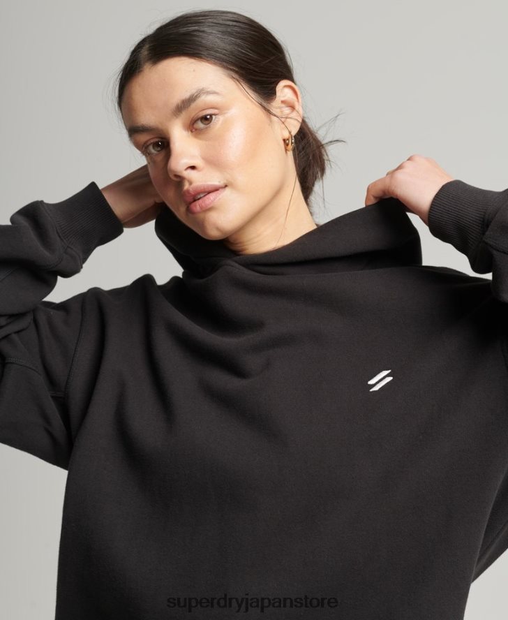 コアオーバーサイズパーカー 女性 Superdry 衣類 黒 2J62PZ5988