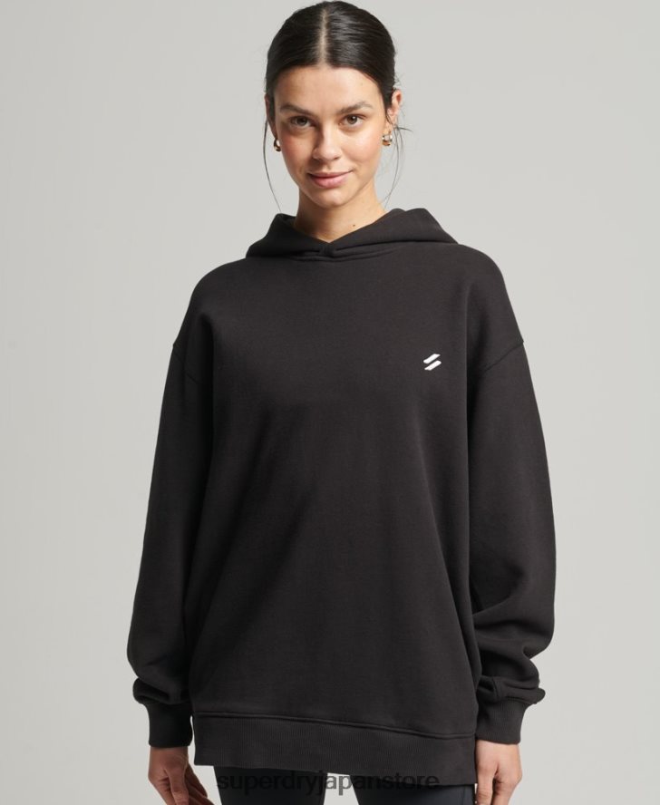 コアオーバーサイズパーカー 女性 Superdry 衣類 黒 2J62PZ5988