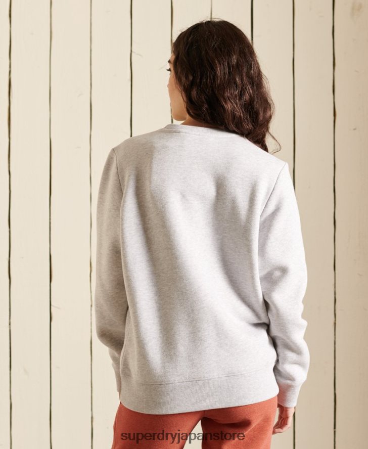 ヴィンテージロゴクルースウェットシャツ 女性 Superdry 衣類 ライトグレー 2J62PZ5990