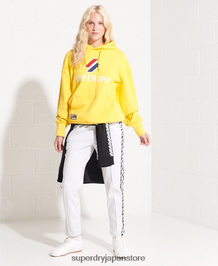 アップリケオーバーサイズパーカー 女性 Superdry 衣類 黄色 2J62PZ5992