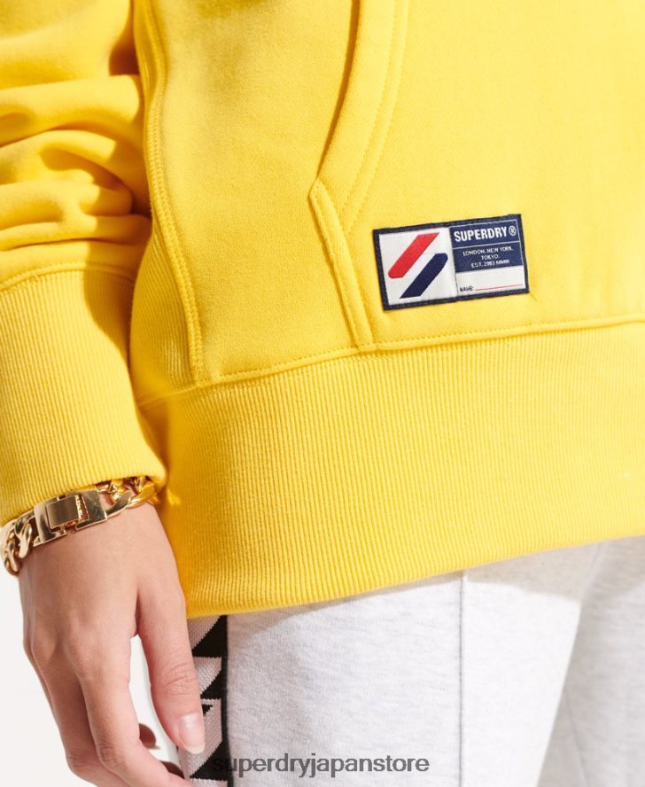 アップリケオーバーサイズパーカー 女性 Superdry 衣類 黄色 2J62PZ5992