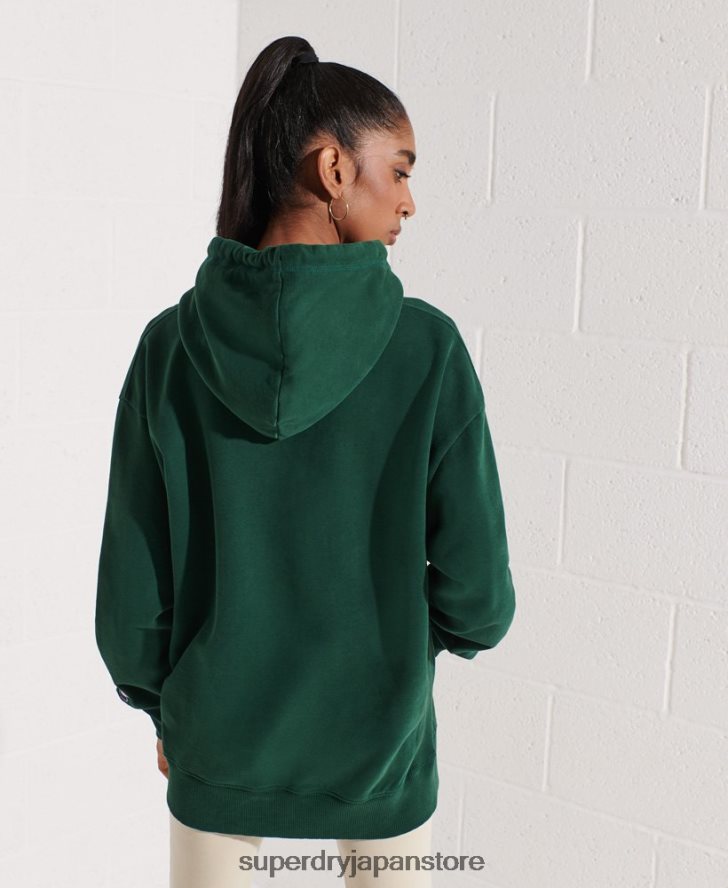 シティカレッジオーバーサイズパーカー 女性 Superdry 衣類 緑 2J62PZ5993