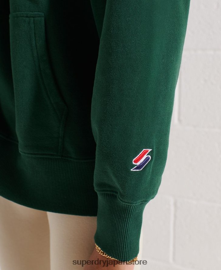 シティカレッジオーバーサイズパーカー 女性 Superdry 衣類 緑 2J62PZ5993