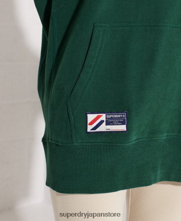 シティカレッジオーバーサイズパーカー 女性 Superdry 衣類 緑 2J62PZ5993