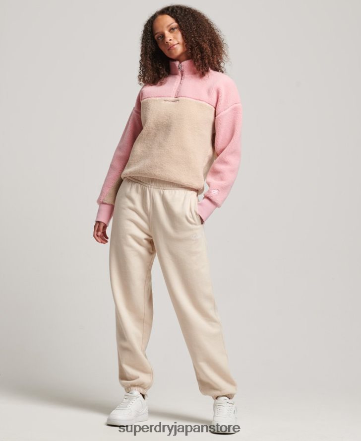 ソフトな裏地付きヘンリーボルグスウェットシャツ 女性 Superdry 衣類 コーラル 2J62PZ5996