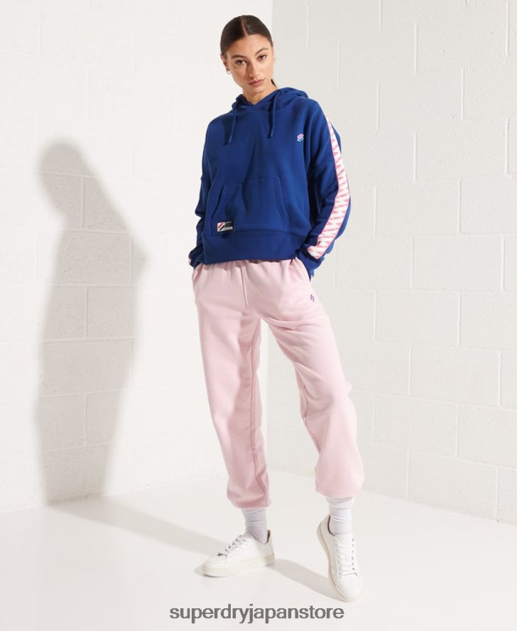 コードロゴテープクロップパーカー 女性 Superdry 衣類 海軍 2J62PZ6000