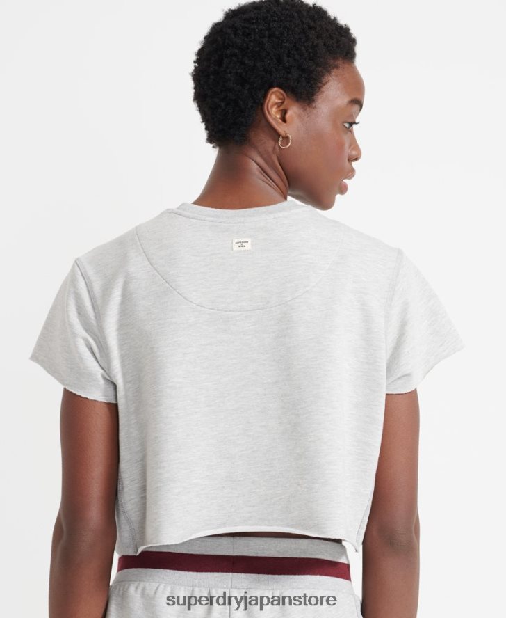 トレーニングボクシングカットオフスウェットトップ 女性 Superdry 衣類 グレー 2J62PZ6014