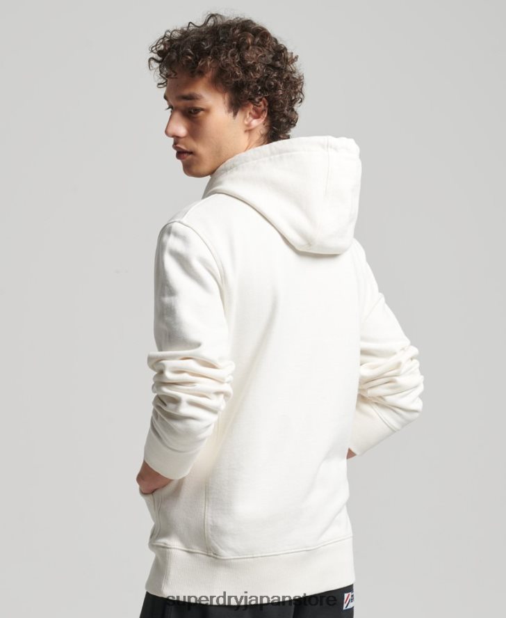 コードリニアルーズオーバーヘッドパーカー 男性 Superdry 衣類 白 2J62PZ6018