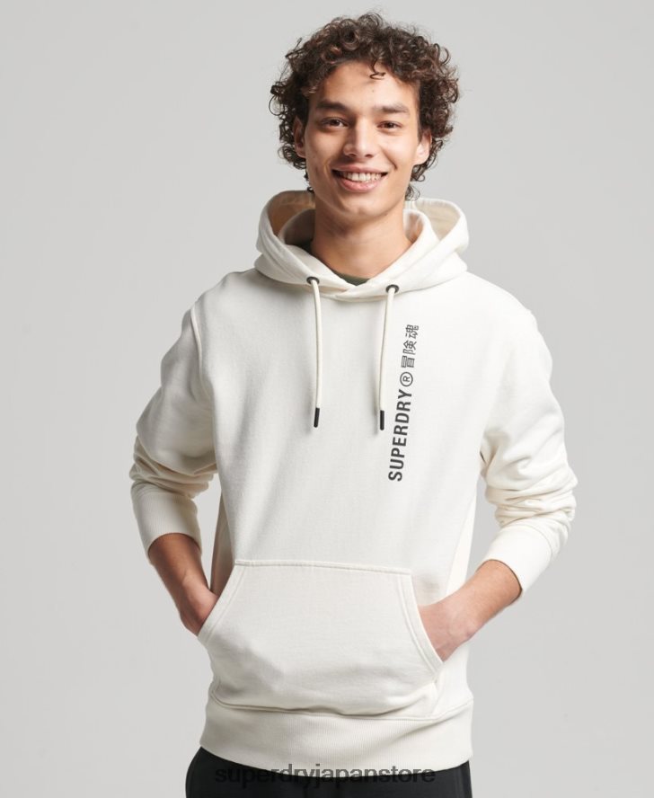コードリニアルーズオーバーヘッドパーカー 男性 Superdry 衣類 白 2J62PZ6018