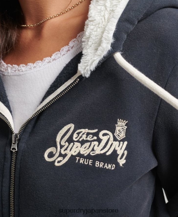 プライドアンドクラフトジップパーカー 男性 Superdry 衣類 海軍 2J62PZ6019