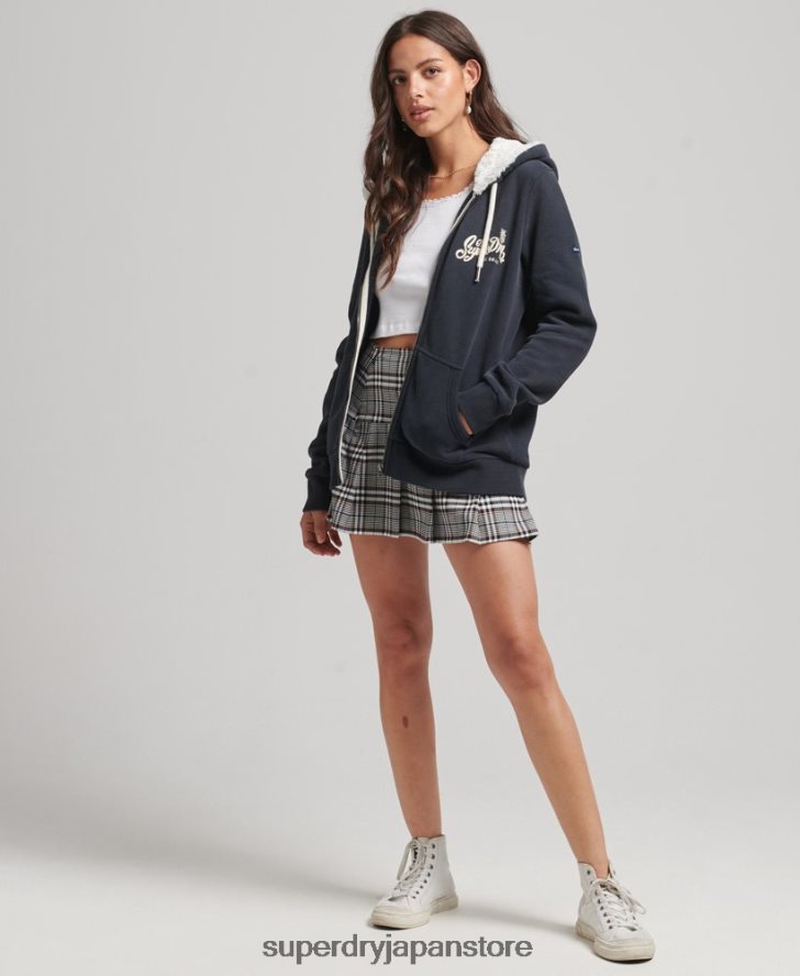 プライドアンドクラフトジップパーカー 男性 Superdry 衣類 海軍 2J62PZ6019