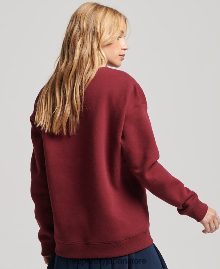 確立されたクルースウェットシャツ 女性 Superdry 衣類 赤 2J62PZ6021