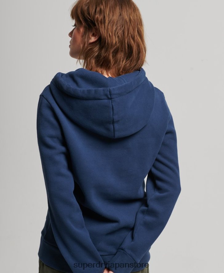レインボーグラフィックロゴ パーカー 女性 Superdry 衣類 海軍 2J62PZ6029