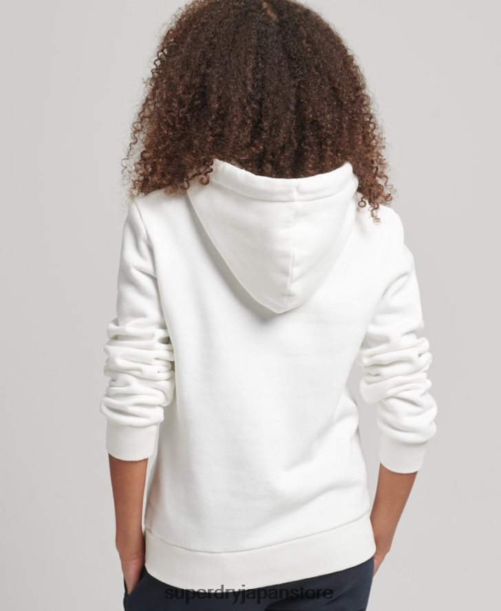 レインボーグラフィックロゴ パーカー 女性 Superdry 衣類 白 2J62PZ6030