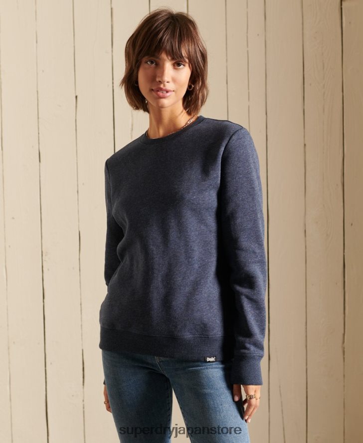 ヴィンテージロゴクルースウェットシャツ 女性 Superdry 衣類 海軍 2J62PZ6034