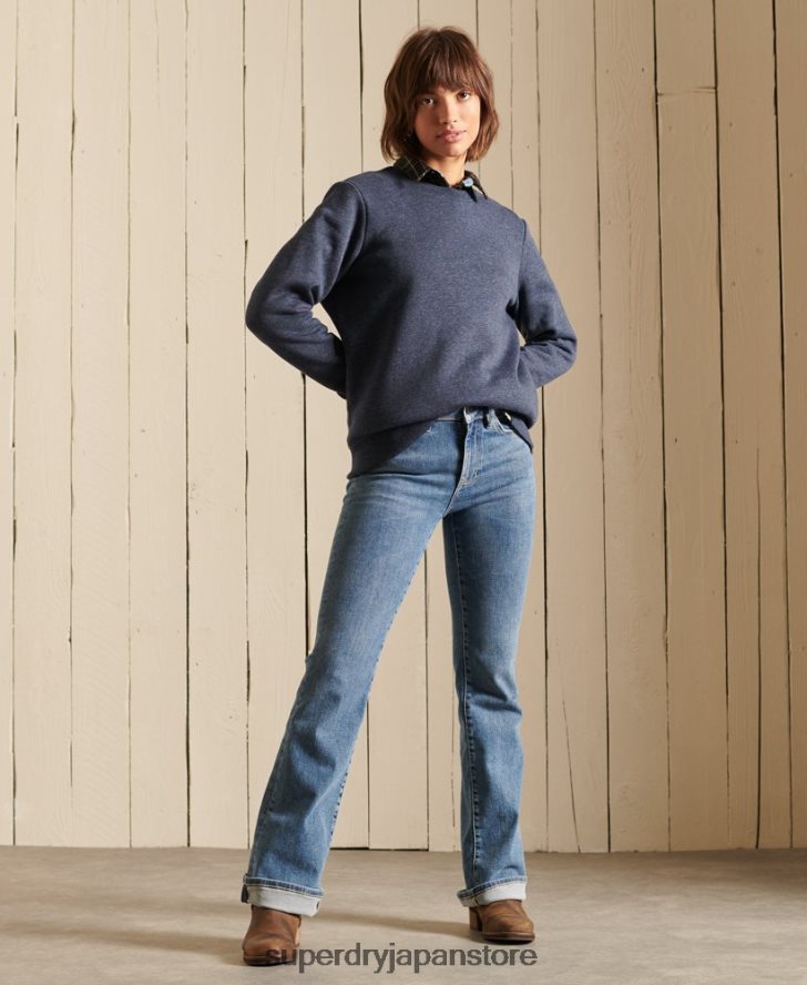 ヴィンテージロゴクルースウェットシャツ 女性 Superdry 衣類 海軍 2J62PZ6034