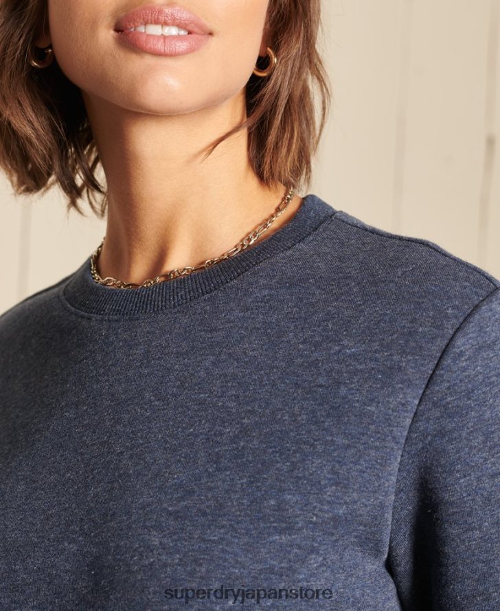 ヴィンテージロゴクルースウェットシャツ 女性 Superdry 衣類 海軍 2J62PZ6034
