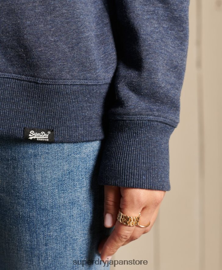 ヴィンテージロゴクルースウェットシャツ 女性 Superdry 衣類 海軍 2J62PZ6034
