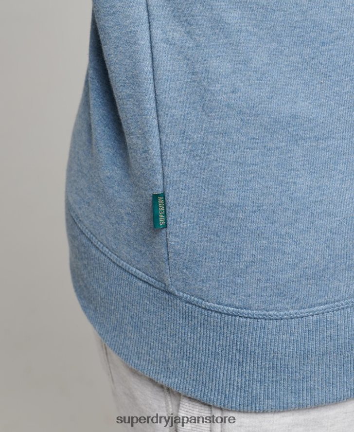 オーガニックコットン エッセンシャル ロゴ クルー スウェットシャツ 男性 Superdry 衣類 ライトブルー 2J62PZ603