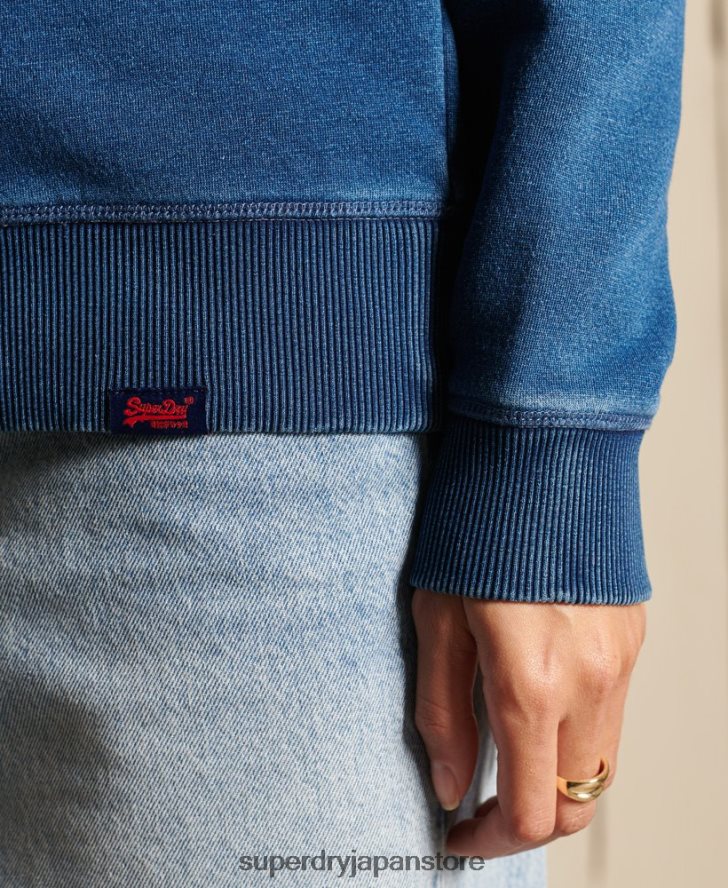 ヴィンテージロゴクルースウェットシャツ 女性 Superdry 衣類 ターコイズ 2J62PZ6042