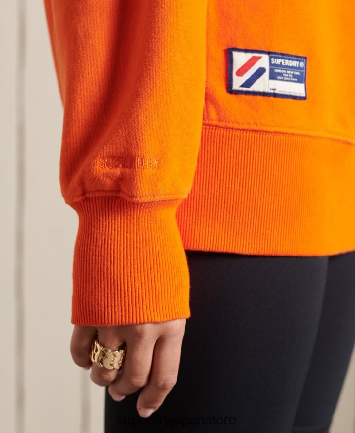 オーガニックコットン コード エッセンシャル オーバーサイズ スウェットシャツ 女性 Superdry 衣類 オレンジ 2J62PZ6044