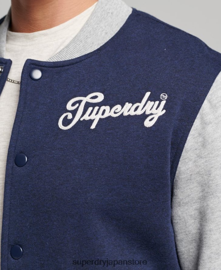ヴィンテージ カレッジ ボンバー ジャケット 男性 Superdry 衣類 海軍 2J62PZ604