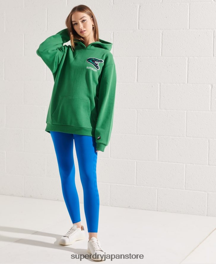 モダンフランチャイズ オーバーサイズ パーカー 女性 Superdry 衣類 緑 2J62PZ6052