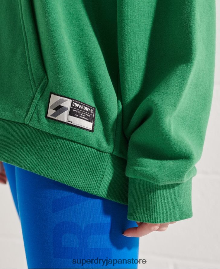 モダンフランチャイズ オーバーサイズ パーカー 女性 Superdry 衣類 緑 2J62PZ6052