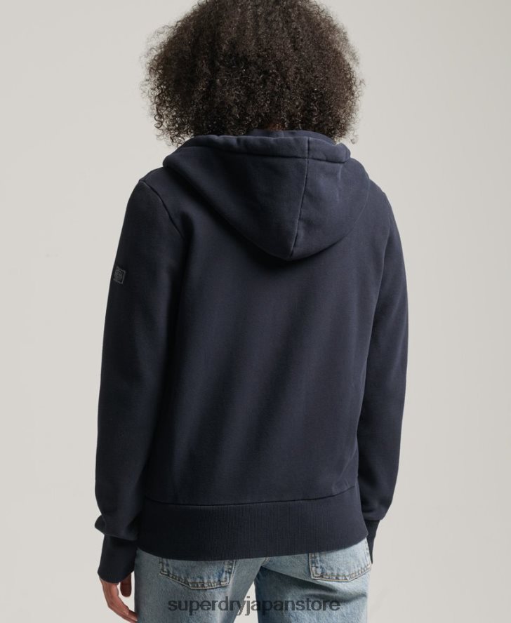 ヴィンテージロゴナラティブジップパーカー 女性 Superdry 衣類 海軍 2J62PZ6059